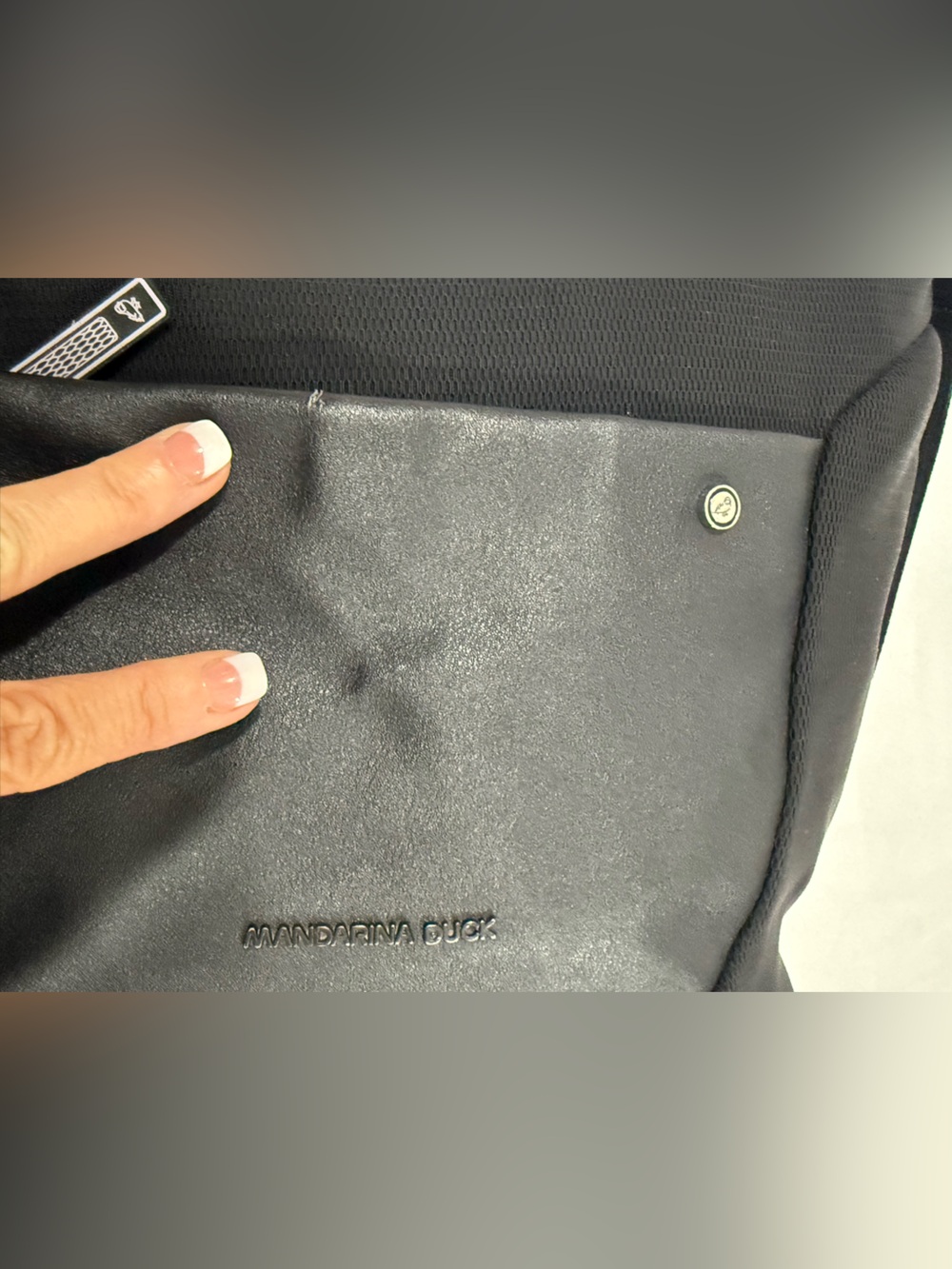 Mandarina Duck Black Nylon Crossbody Tote Travel Bag Adventure - Picture 14 of 16